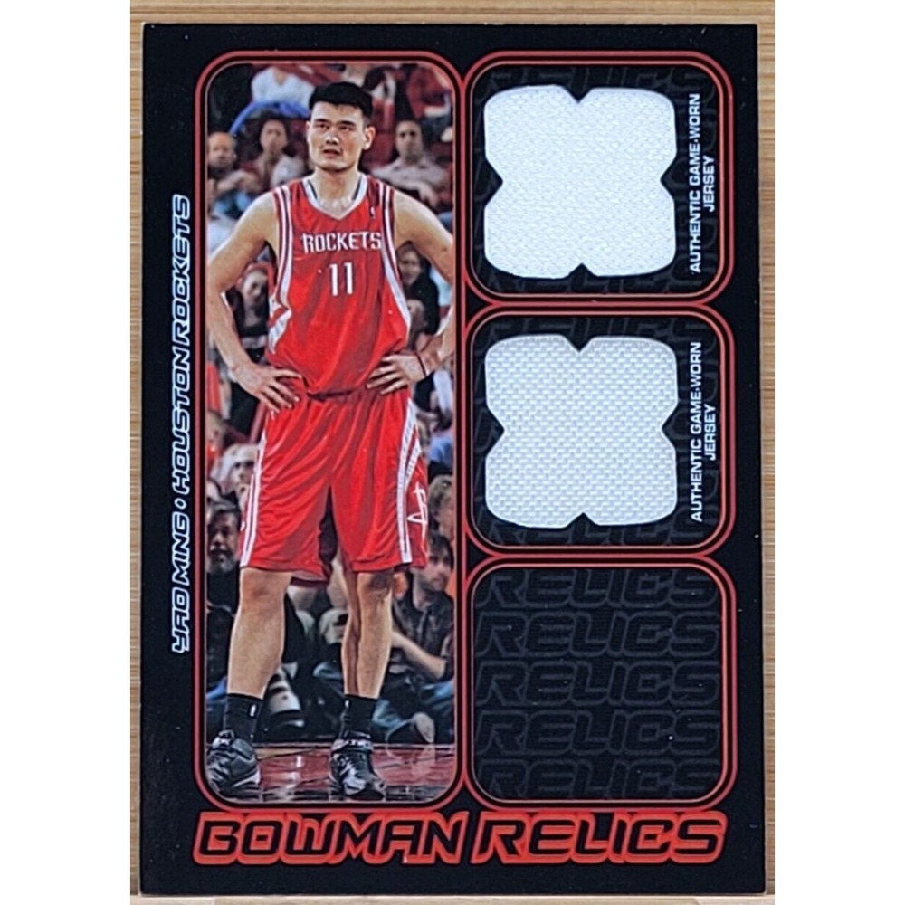 2006-07 BOWMAN DRAFT PICKS & STARS YAO MING BOWMAN RELICS GAME USED‎ #D/249